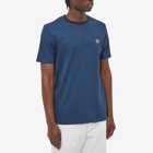 Fred Perry Men's Fine Stripe T-Shirt in Shaded Cobalt/Navy