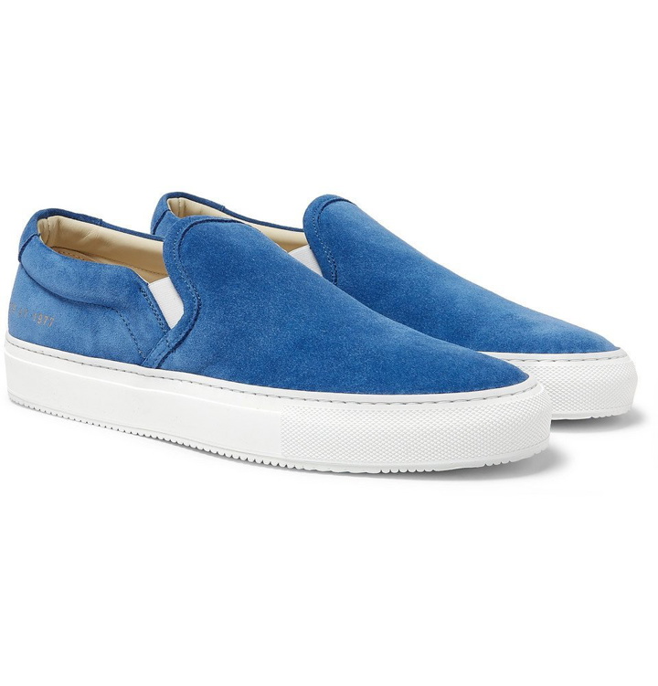 Photo: Common Projects - Suede Slip-On Sneakers - Men - Blue
