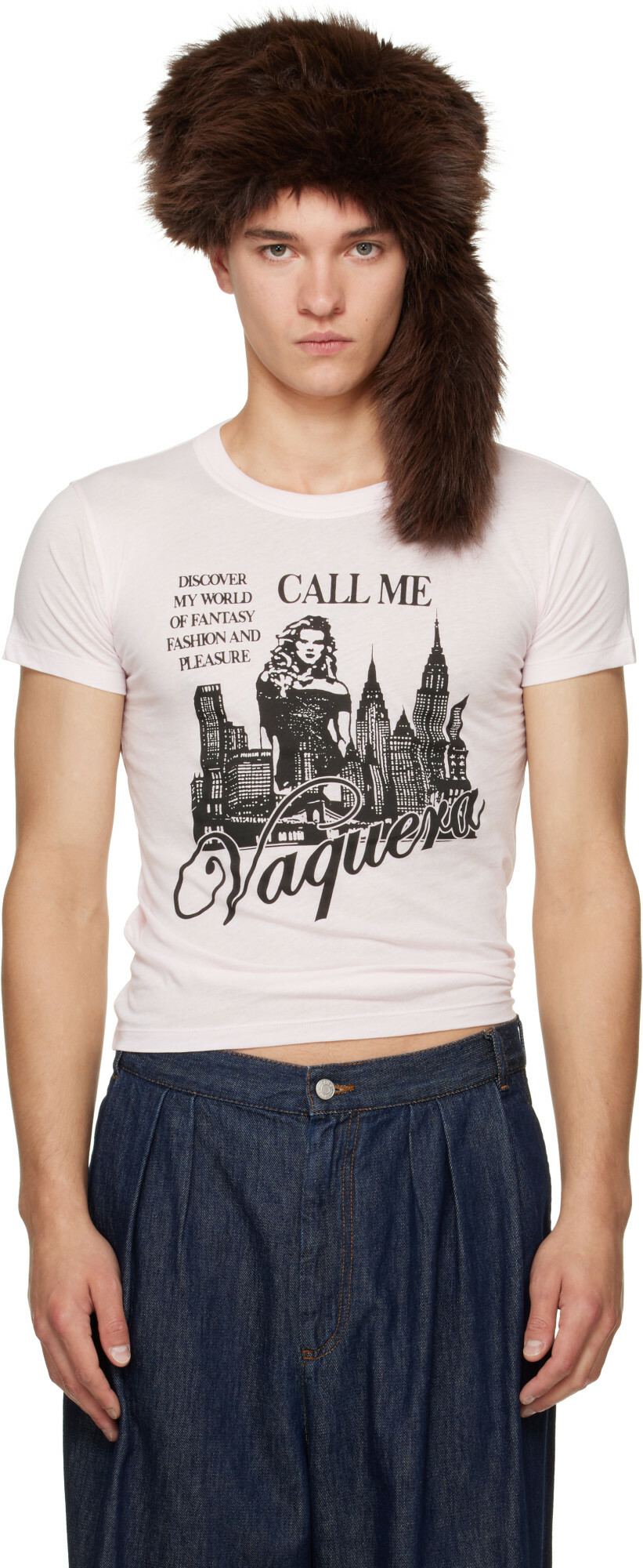 VAQUERA Pink 'Call Me' T-Shirt