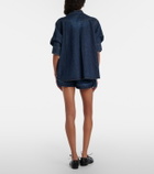 Sacai Belted denim shorts
