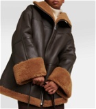 Toteme Signature shearling-lined leather jacket
