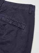 Stone Island - Straight-Leg Garment-Dyed Cotton-Blend Twill Cargo Shorts - Blue