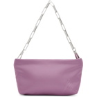The Attico Purple Mini Satin Wynona Clutch Bag
