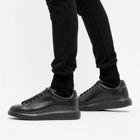 Alexander McQueen Men's Wedge Sole Sneakers in Triple Black