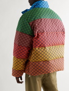 Gucci - Striped Logo-Jacquard Cotton-Blend Canvas Down Jacket - Multi