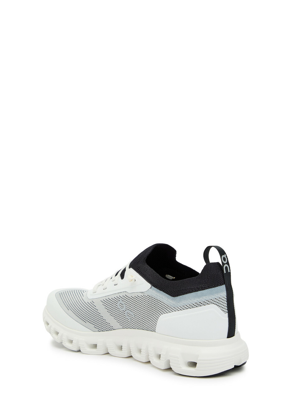 ON Cloud 6 Versa Panelled Mesh-knit Sneakers Black And White