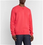 Incotex - Loopback Cotton-Jersey Sweatshirt - Orange