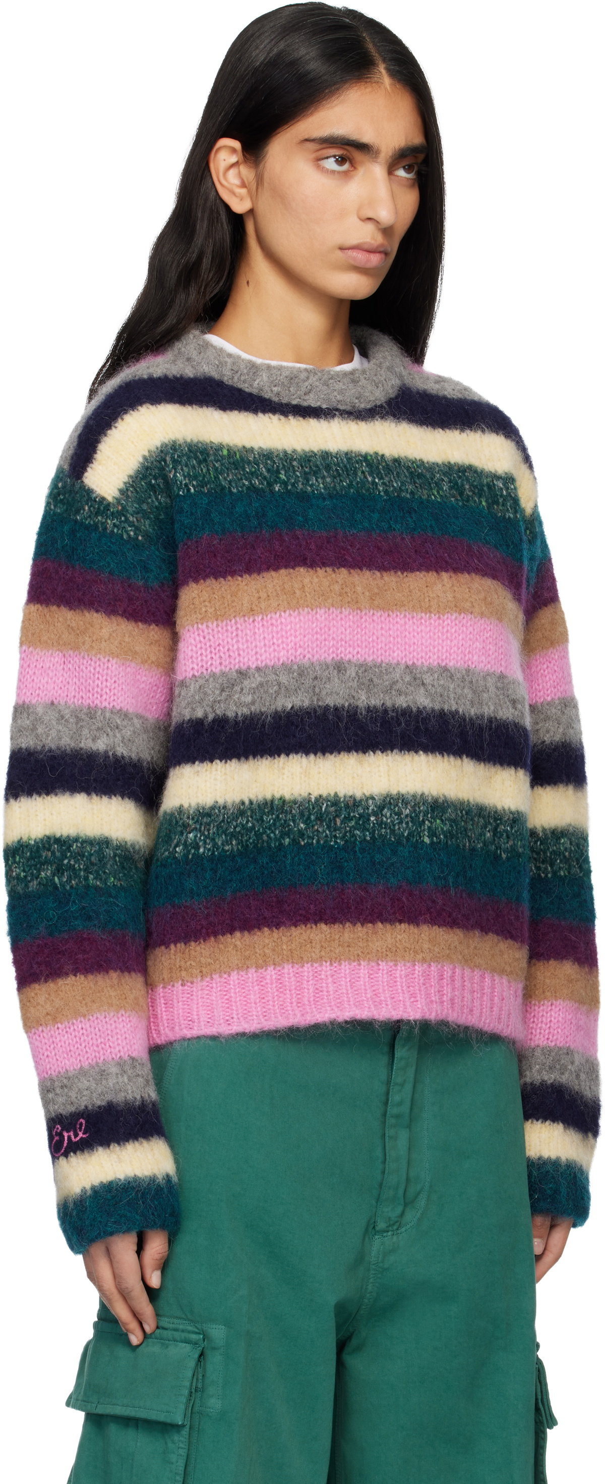 ERL Multicolor Striped Alpaca Crewneck Sweater