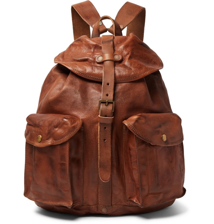 Photo: RRL - Riley Leather Backpack - Brown