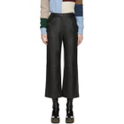 Alexachung Black Leather Cropped Trousers