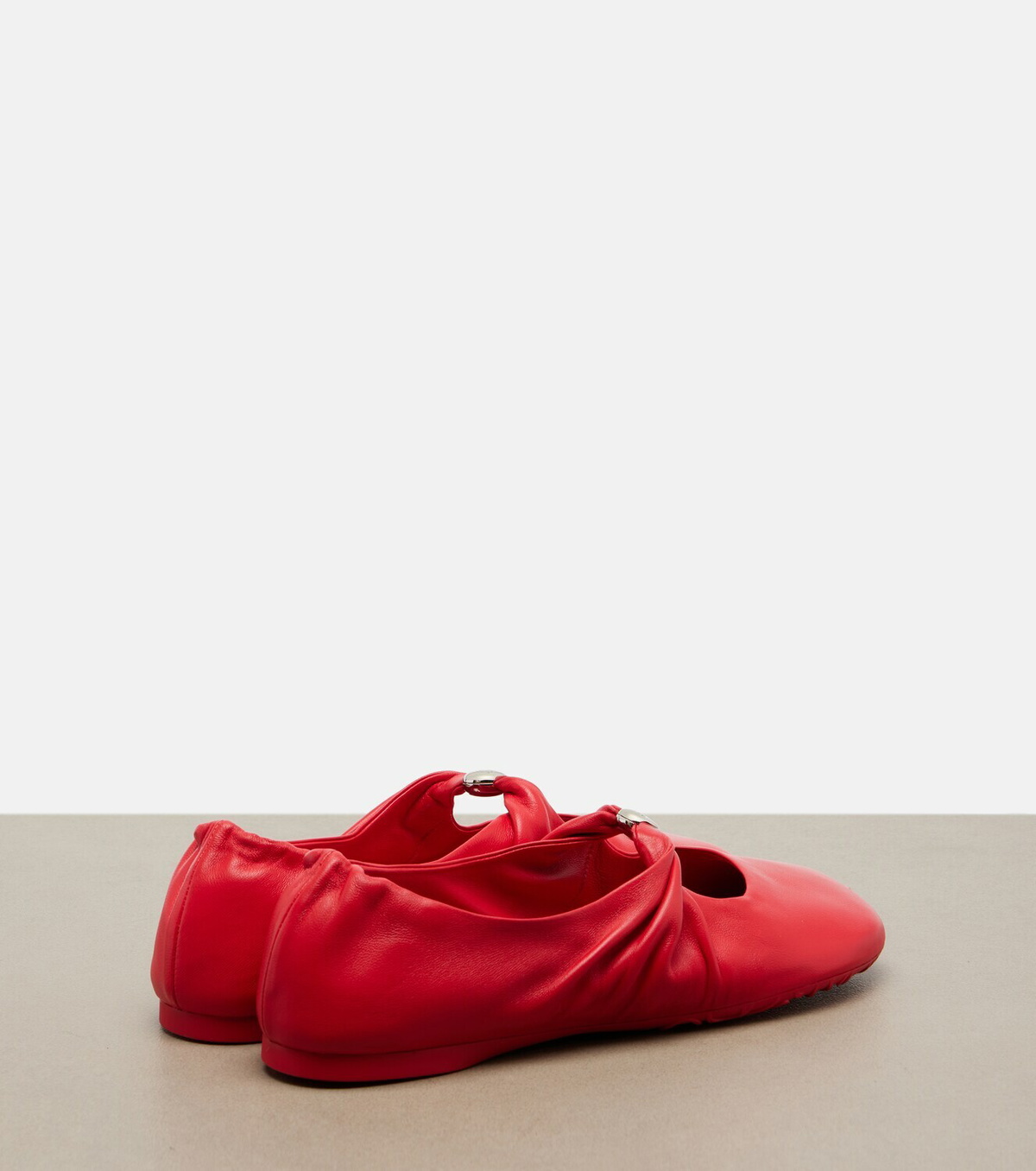 Loewe Pebble Soft leather Mary Jane flats