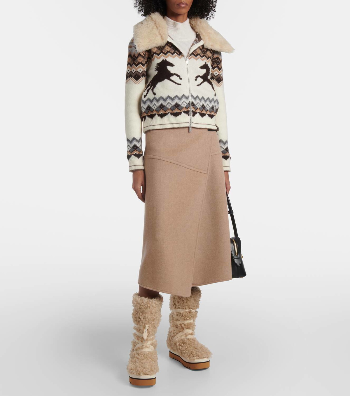Stella McCartney Elyse faux fur snow boots