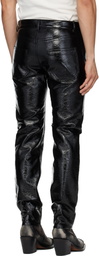 Courrèges Black 5-Pocket Vinyl Reedition Trousers
