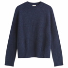 Dries Van Noten Men's Melbourne Marl Crew Neck Jumper in Navy