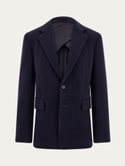 Ferragamo Mens Single breasted jersey blazer in Blue