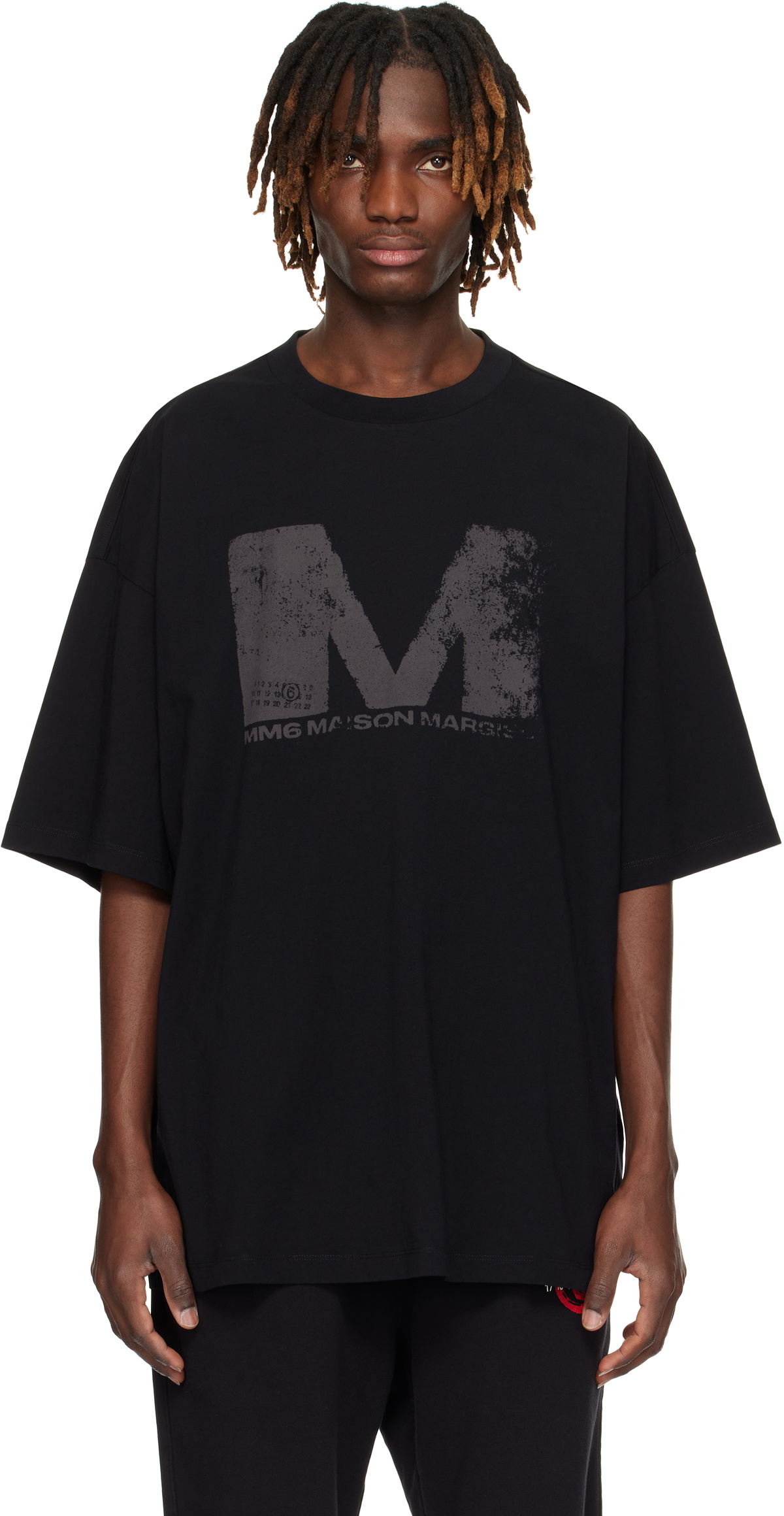 Tシャツ・カットソー MM6 MAISON MARGIELA Men T Shirts SH0GU0018M25012 Black Maison Margiela MM6 M Logo T-Shirt in Black – Oneness Boutique
