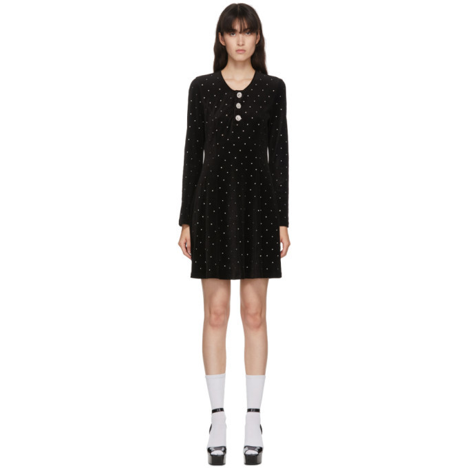 Marc Jacobs Black Velour The Paris Dress Marc Jacobs