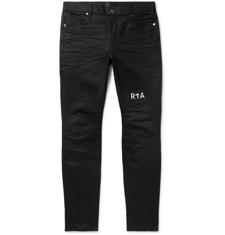 Photo: RtA - Logo-Embroidered Denim Jeans - Black