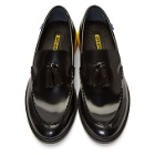 Off-White Black Leather Tassel Loafers