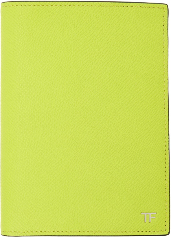 Photo: TOM FORD Green Small Grain Leather Passport Holder