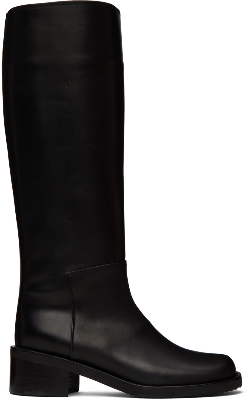 AMOMENTO Black Long Boots