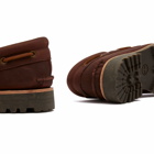 Timberland Men's Two Tone Authentic 3 Eye Classic Lug Shoe in Medium Brown Full Grain