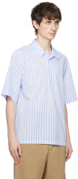 Barena White & Blue Mola Barai Shirt