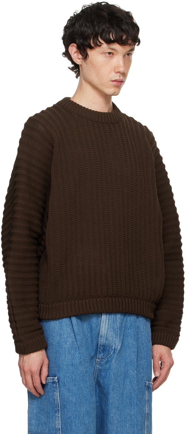 SUNNEI Brown Round Neck Sweater