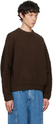 SUNNEI Brown Round Neck Sweater