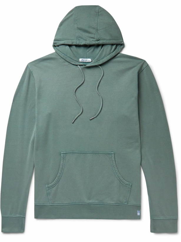 Photo: Peter Millar - Lava Wash Stretch Cotton and Modal-Blend Jersey Hoodie - Green