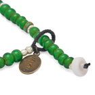 Mikia Men's Beaded Bracelet in Green
