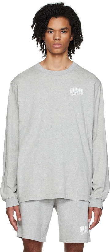 Photo: Billionaire Boys Club Gray Printed Long Sleeve T-Shirt