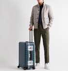 FPM Milano - Spinner 68cm Leather-Trimmed Aluminium Suitcase - Blue