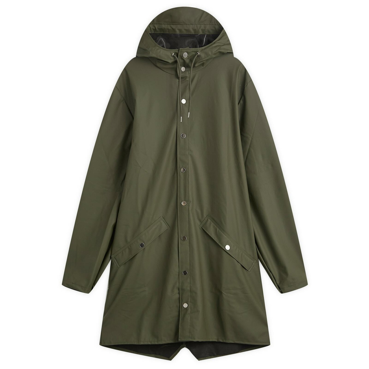 Rains Long Jacket in Green