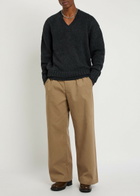 Our Legacy False Layered-effect Merino Wool Jumper Charcoal