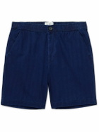 Oliver Spencer - Osborne Straight-Leg Herringbone Cotton Shorts - Blue