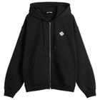 Casablanca Men's Loopback Casa Chrome Full Zip Hoodie in Black
