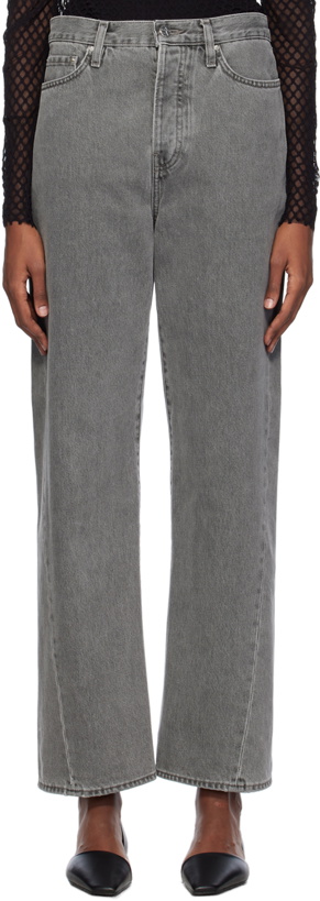 Photo: TOTEME Gray Twisted Jeans