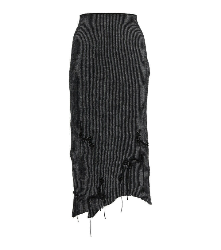 Photo: Acne Studios - Asymmetric distressed midi skirt