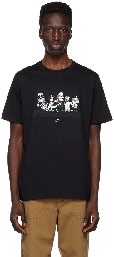 Photo: PS by Paul Smith Black Printed T-Shirt