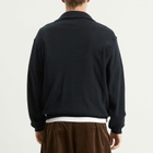 Les Tien Men's Thermal Banded Polo in Faded Black