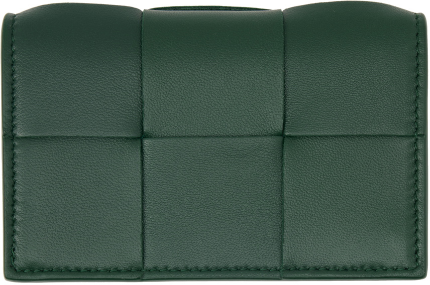 Bottega Green Business Card Holder Bottega