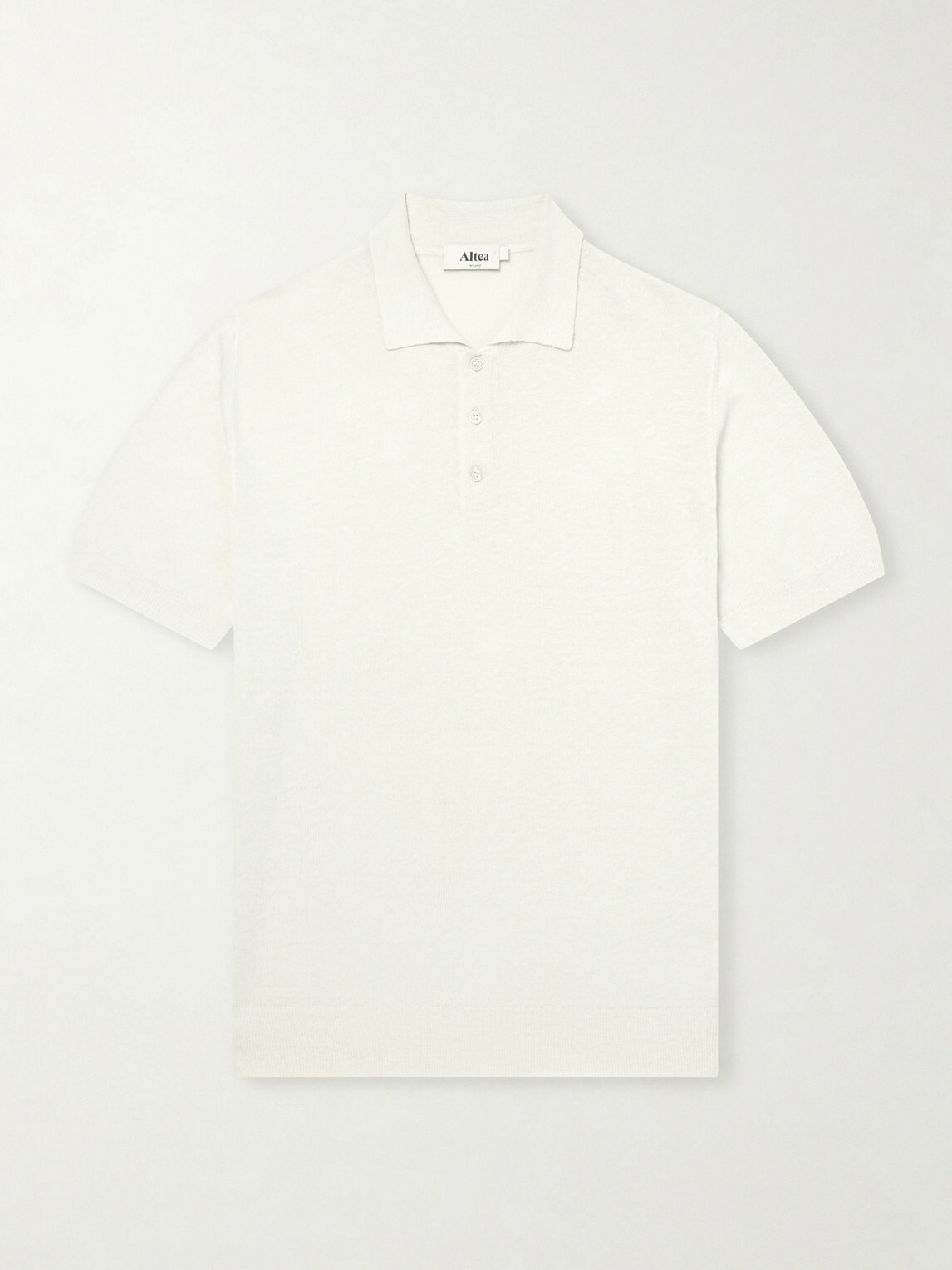 Altea - Linen and Cotton-Blend Polo Shirt - Neutrals
