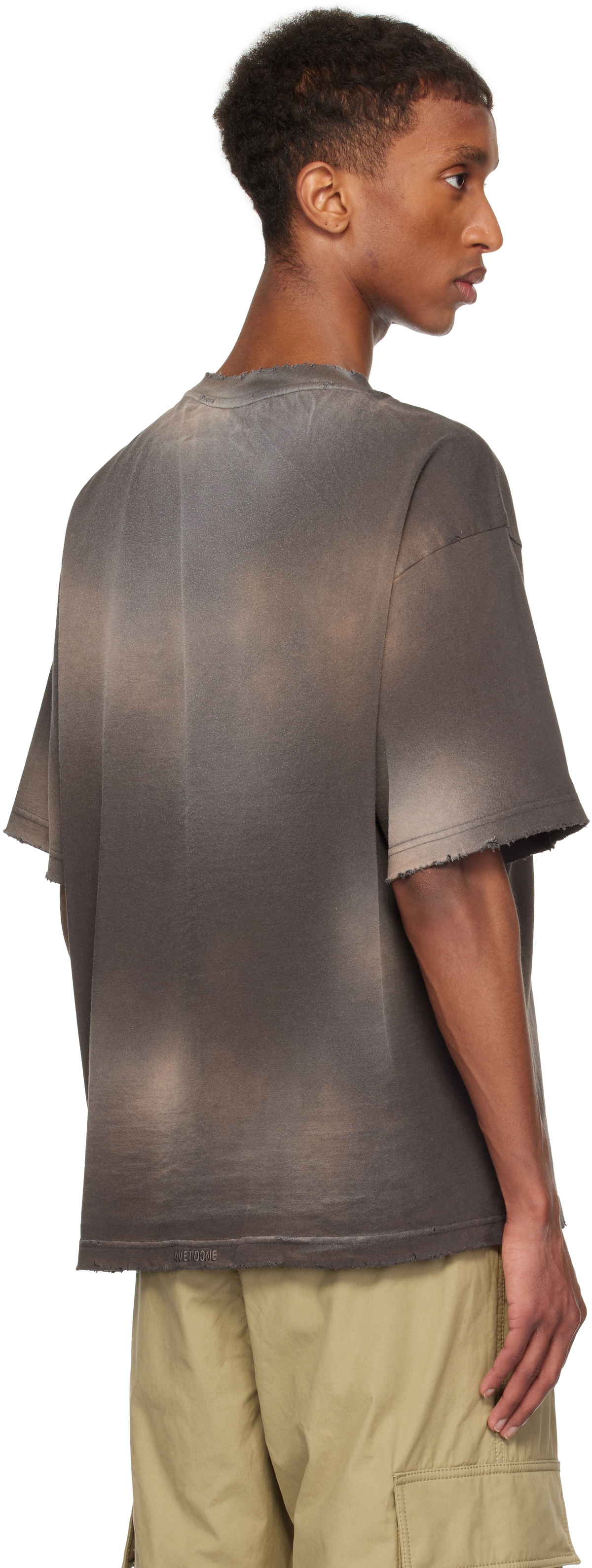 Washed Logo Tee We11done Gray Standard Logo Washed T-shirt We11done