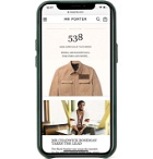NATIVE UNION - Clic Heritage Textured-Leather iPhone 12 Mini Case - Green