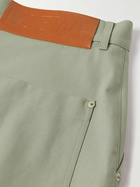 Loewe - Straight-Leg Cotton-Gabardine Trousers - Green