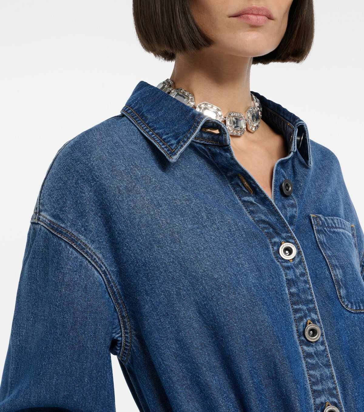 Self-Portrait Denim romper