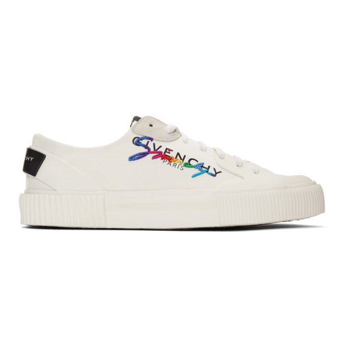 Photo: Givenchy White Signature Low Light Tennis Sneakers