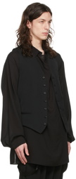 Yohji Yamamoto Black Wool Vest