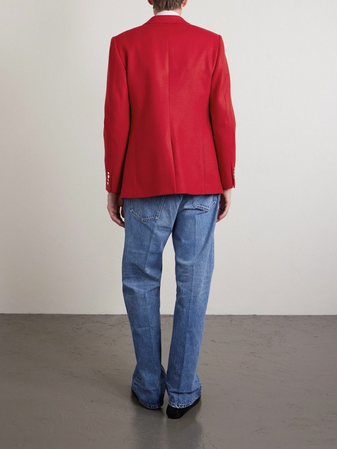 CELINE - Wool-Flannel Blazer - Red